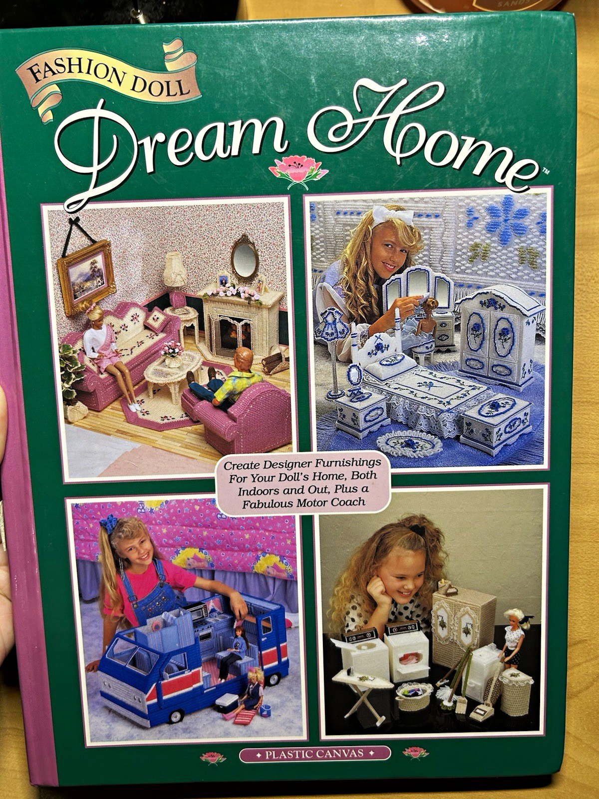 VTG 1990s Fashion Doll Dream Home Plastic Canvas Pattern Book Needlecraft Shop VTG 1990s Fashion Doll Dream Home Plastic Canvas Pattern Book Needlecraft Shop
