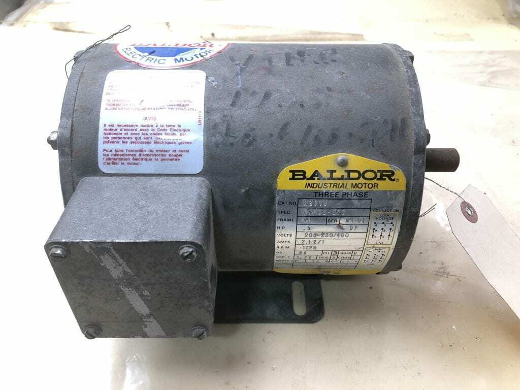 Baldor M3010 1/2HP Electric Motor 1725RPM 208-230/460V 3PH DP