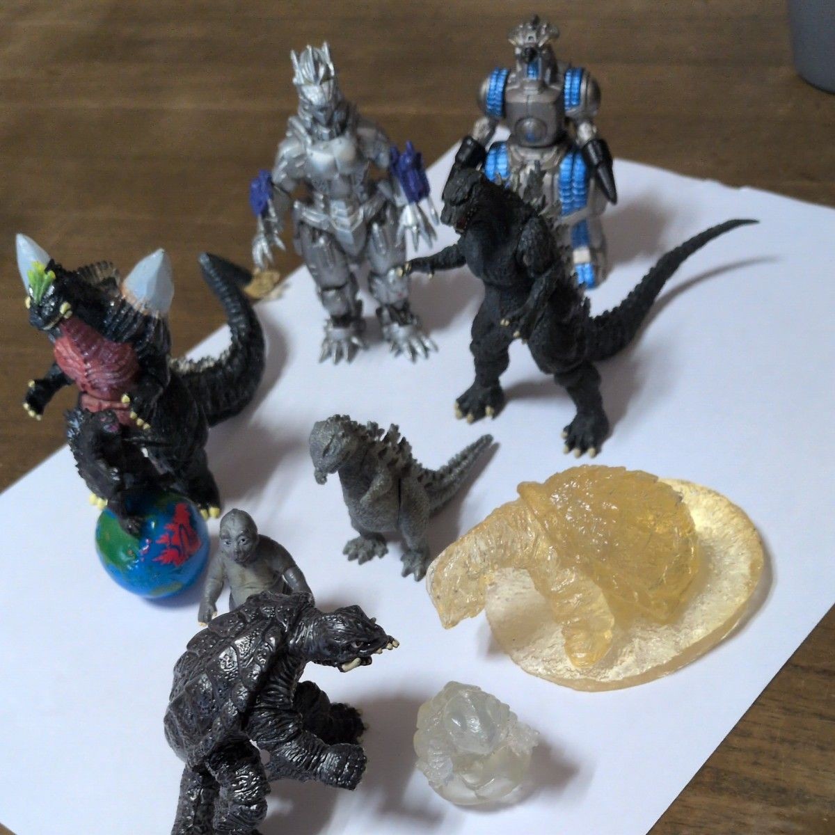 Godzilla Gamera Monster Figures Bulk Set 10 used with some scratches