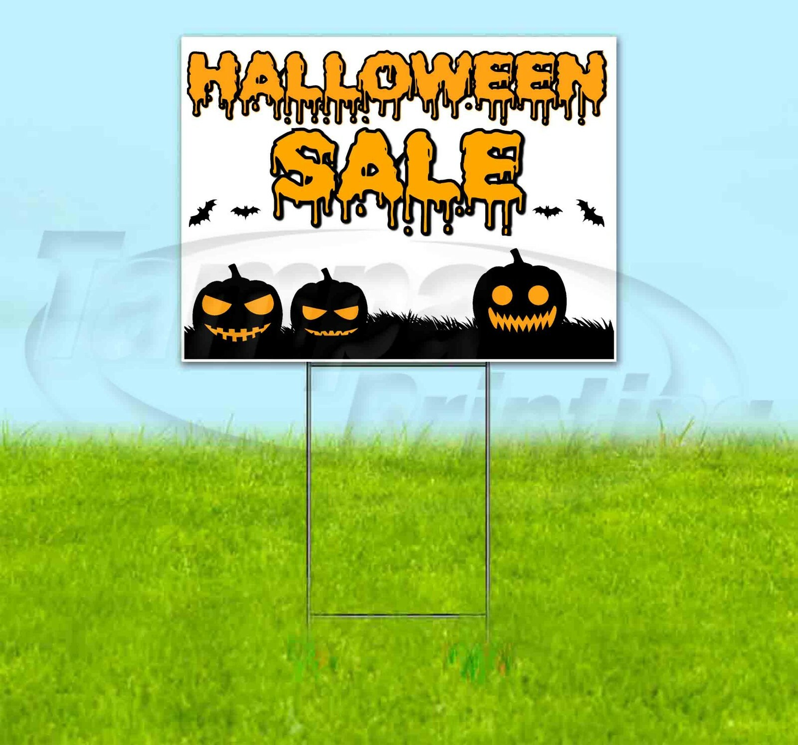 HALLOWEEN SALE 18x24 Yard Sign Corrugated Plastic Bandit Lawn Business USA