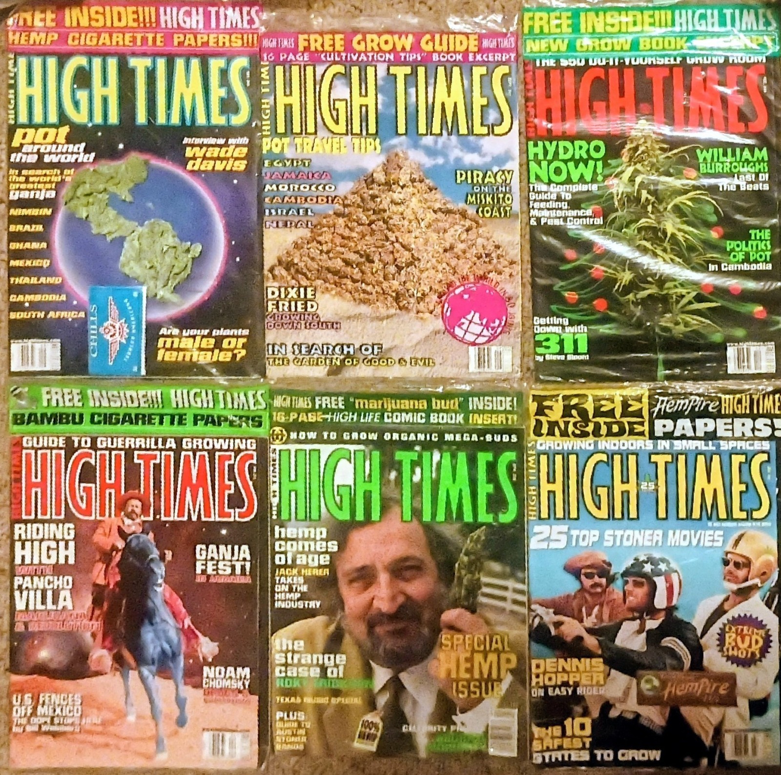 High Times Magazine Lot of 6 Sealed Like New Condition Bonus Items Included High Times Magazine Lot of 6 Sealed Like New Condition Bonus Items Included
