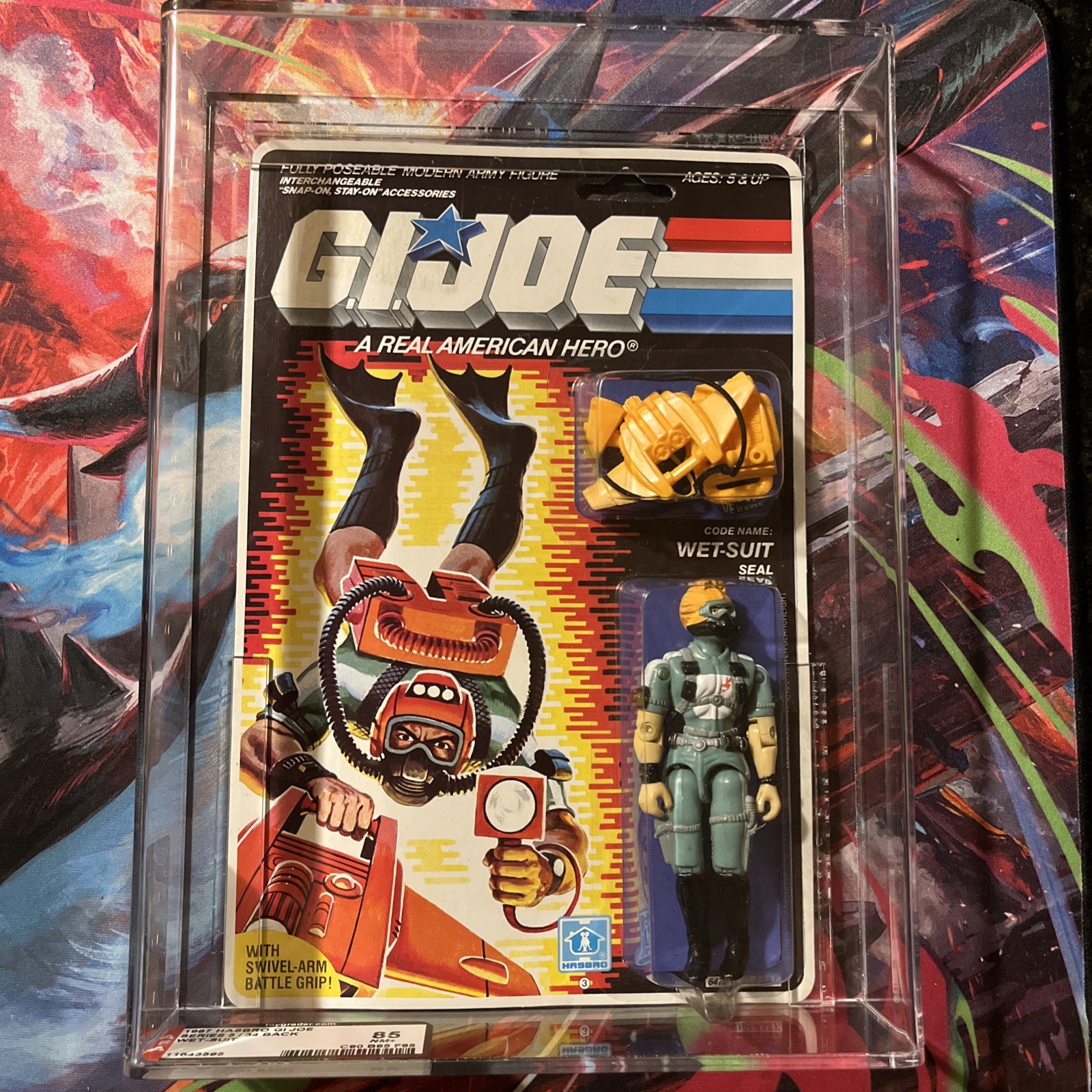 1987 HASBRO GI.JOE SERIES 5/34 BACK WET-SUIT AFA 85NM+ 80/85/85 Clean 1987 HASBRO GI.JOE SERIES 5/34 BACK WET-SUIT AFA 85NM+ 80/85/85 Clean