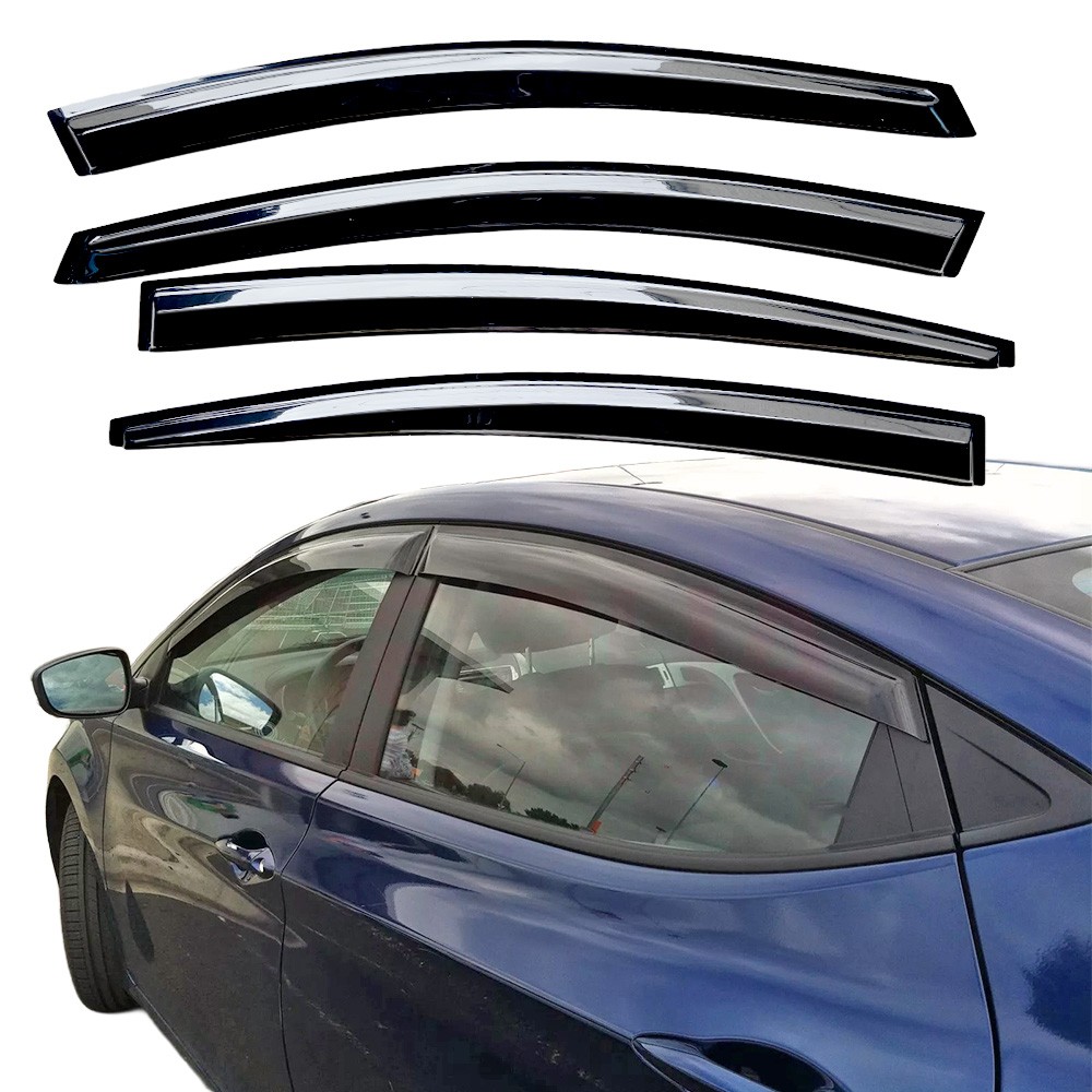 For 2017-2020 19 Hyundai Elantra KDM Premium Style Window Visor Wind Rain Guards