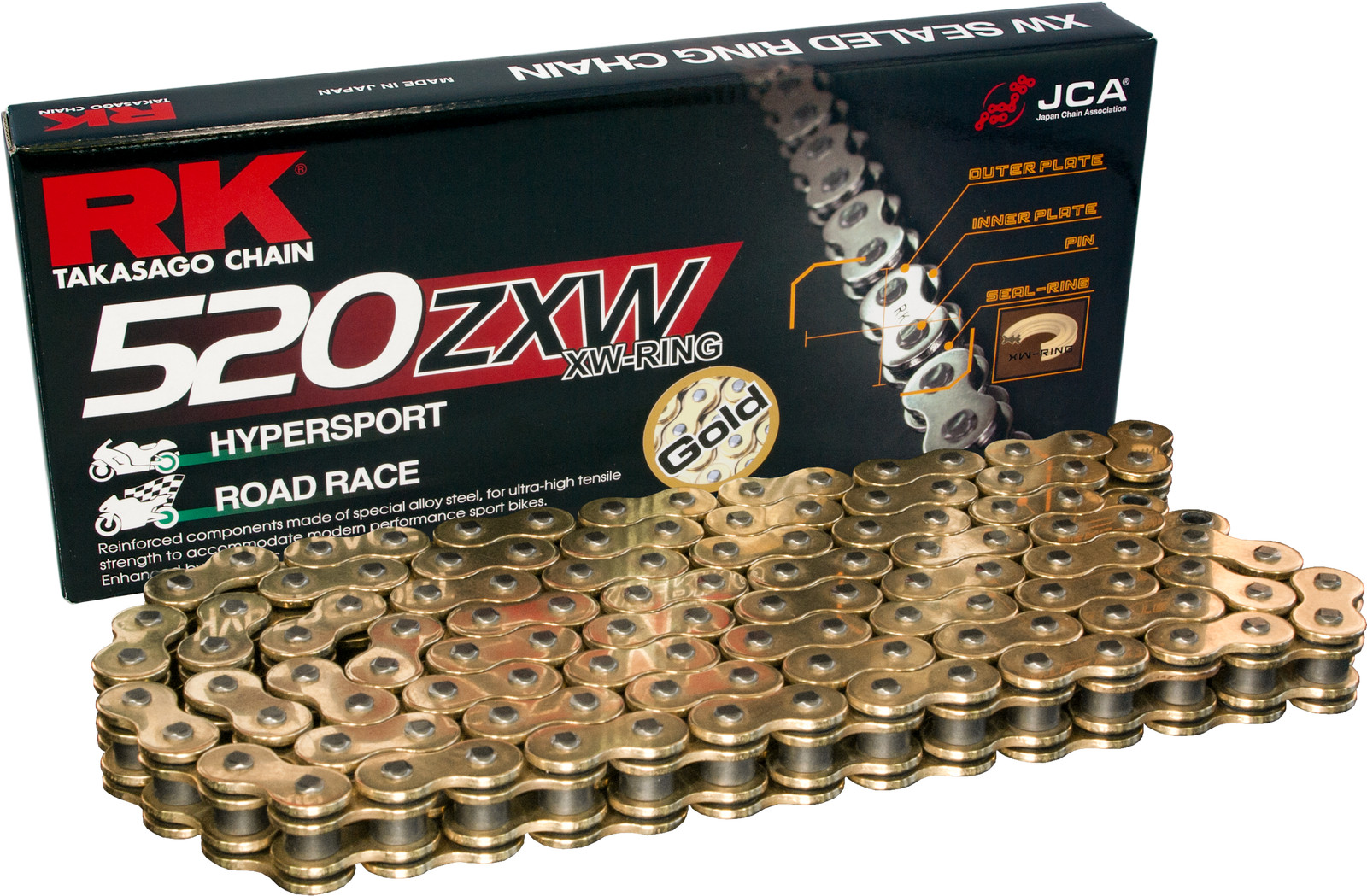RK EXCEL GB520ZXW Drive Chain Fits Gold 520 X 120 - High Performance Chain RK EXCEL GB520ZXW Drive Chain Fits Gold 520 X 120 - High Performance Chain