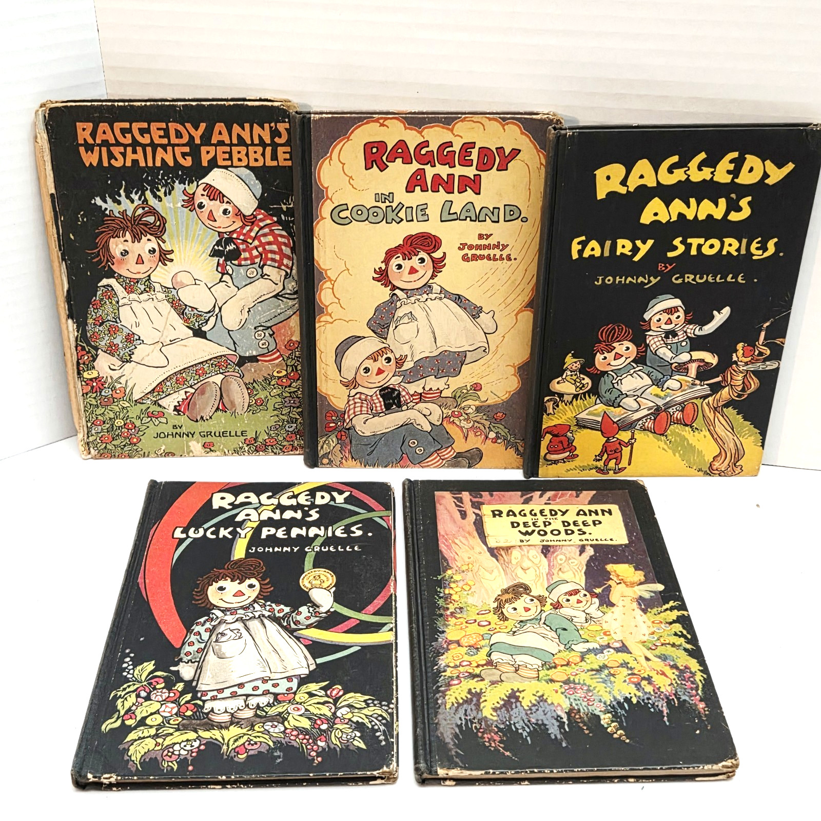 Raggedy Ann & Andy Vintage Book Lot 5 Johnny Gruelle 1925 - 1932 Hardcover Books