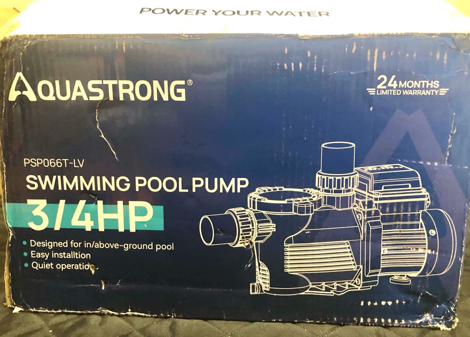 AQUASTRONG Swimming Pool Pump 3/4 HP 115V Quiet 3000 GPH PSP066T-LV AQUASTRONG Swimming Pool Pump 3/4 HP 115V Quiet 3000 GPH PSP066T-LV
