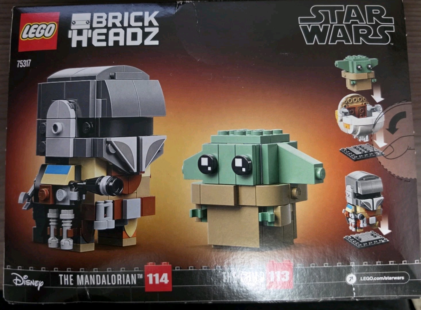 Lego BrickHeadz The Mandalorian & The Child 75317 New Factory Sealed *Retired* Lego BrickHeadz The Mandalorian & The Child 75317 New Factory Sealed *Retired*