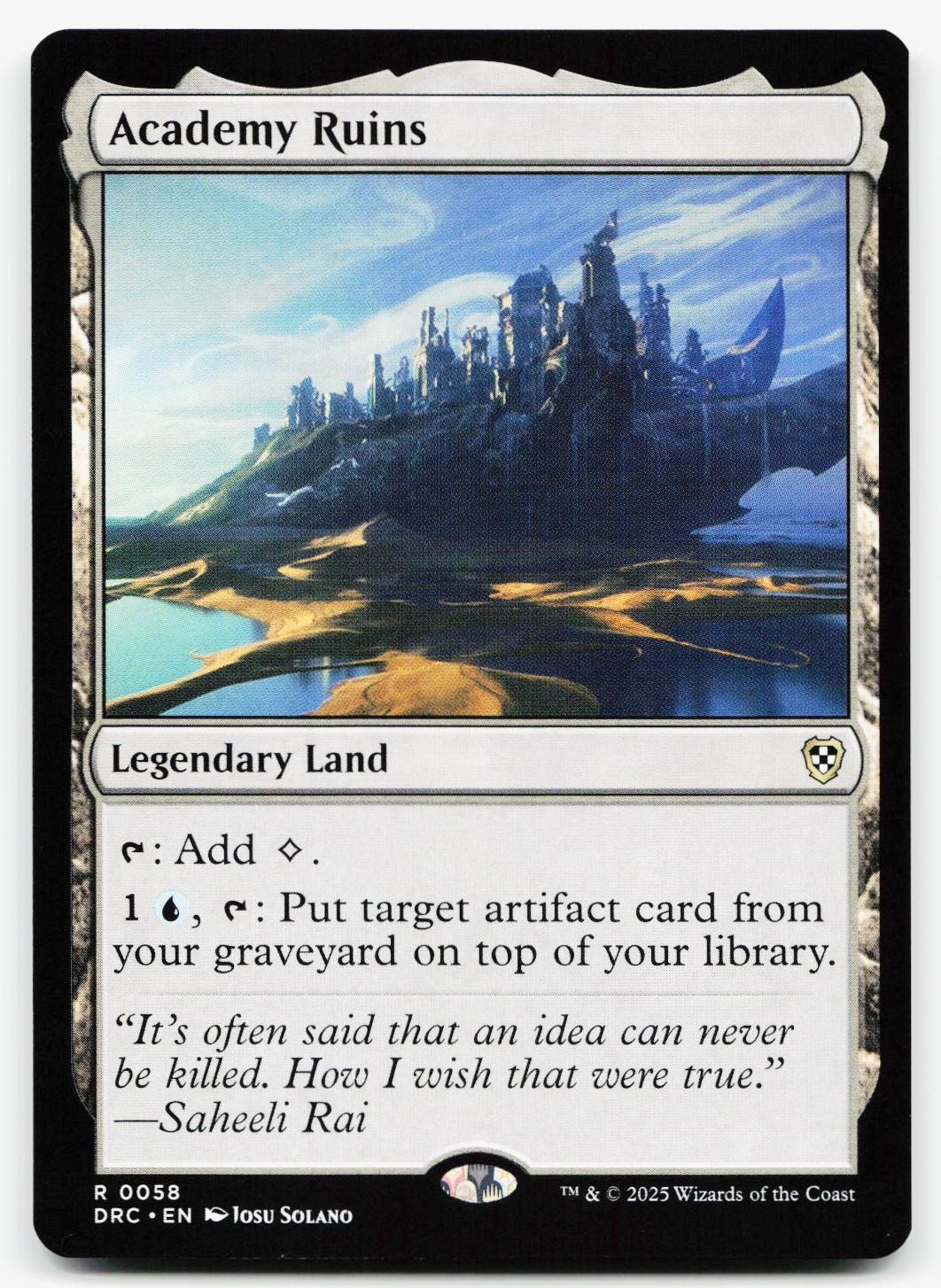 ACADEMY RUINS 58 R COMMANDER: AETHERDRIFT NM MTG ACADEMY RUINS 58 R COMMANDER: AETHERDRIFT NM MTG