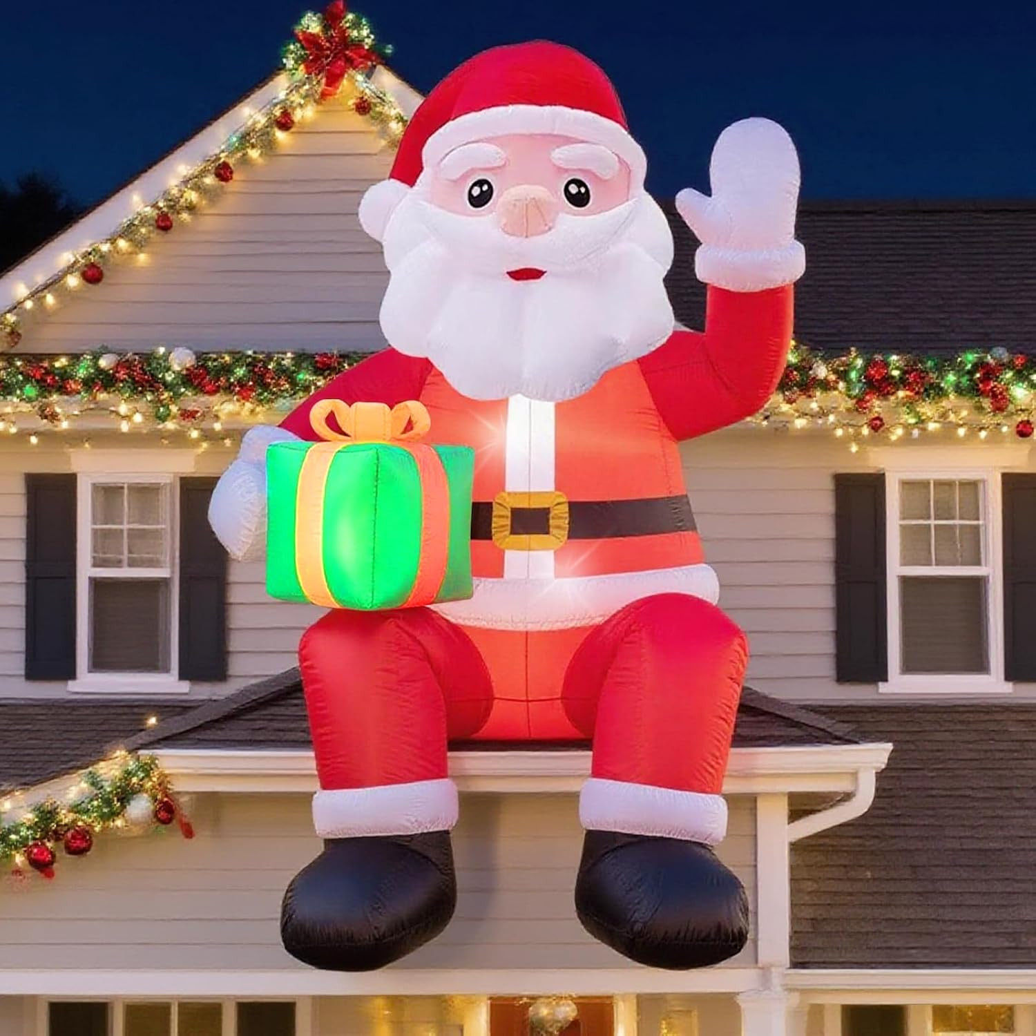 26FT/20FT/15FT Giant Inflatable Santa Claus for Xmas Outdoor w/LED Light &Blower 26FT/20FT/15FT Giant Inflatable Santa Claus for Xmas Outdoor w/LED Light &Blower