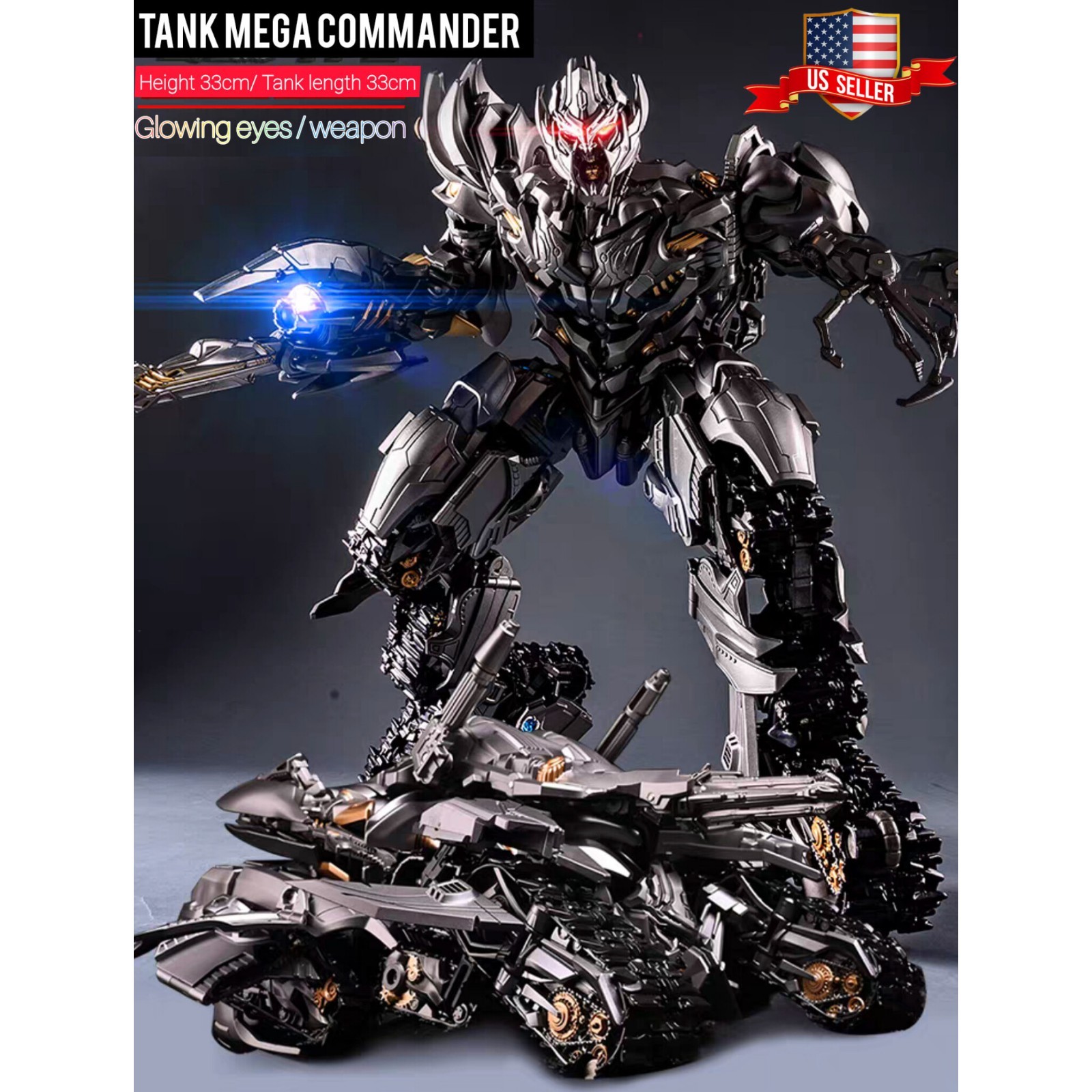 US Stock-BMB Transformation LS06 Megatron Tank Mega Commander Figure/Collectible