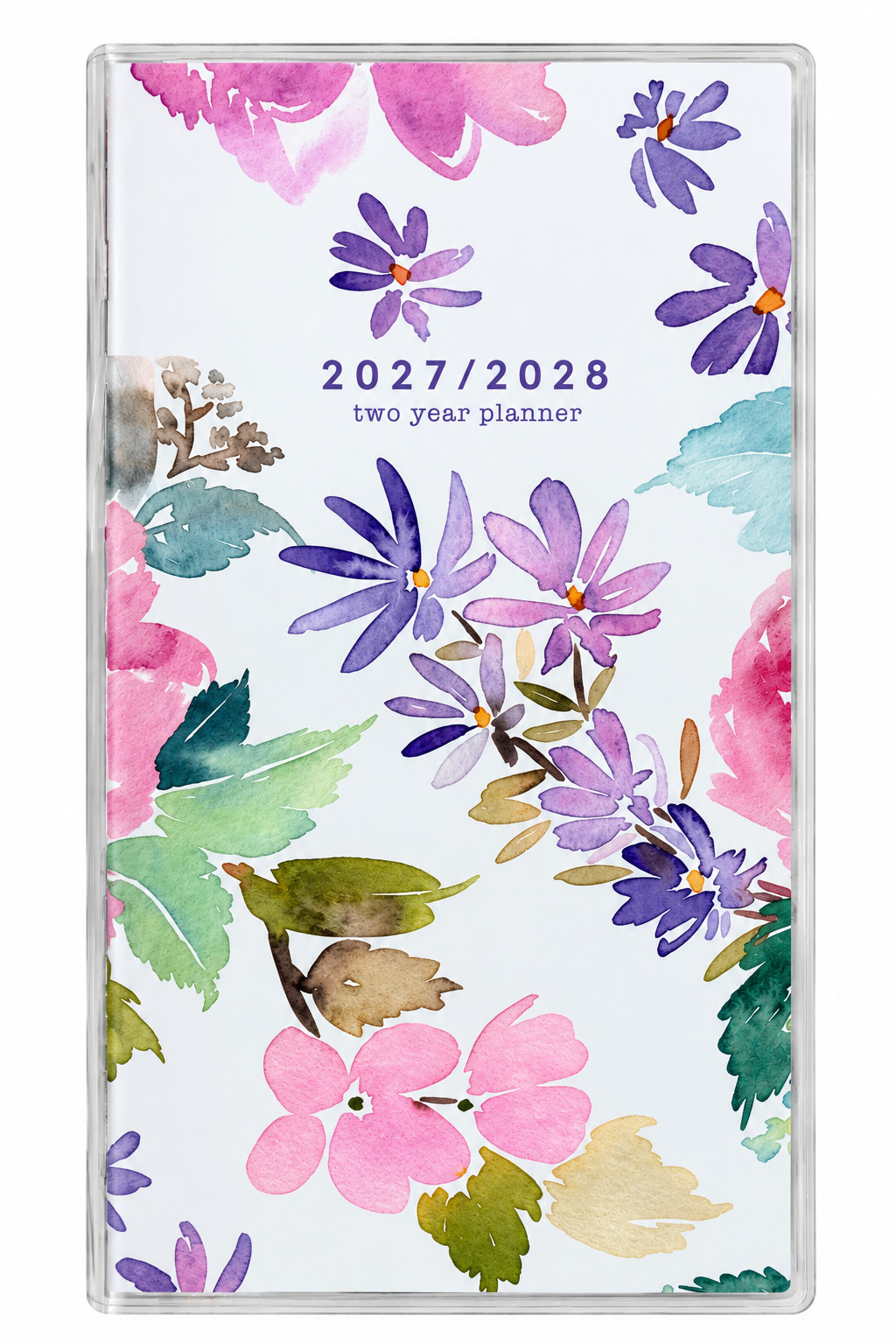 2027 2028 2 Year Planner Month to View Slim Pocket Diary Monthly + Stickers