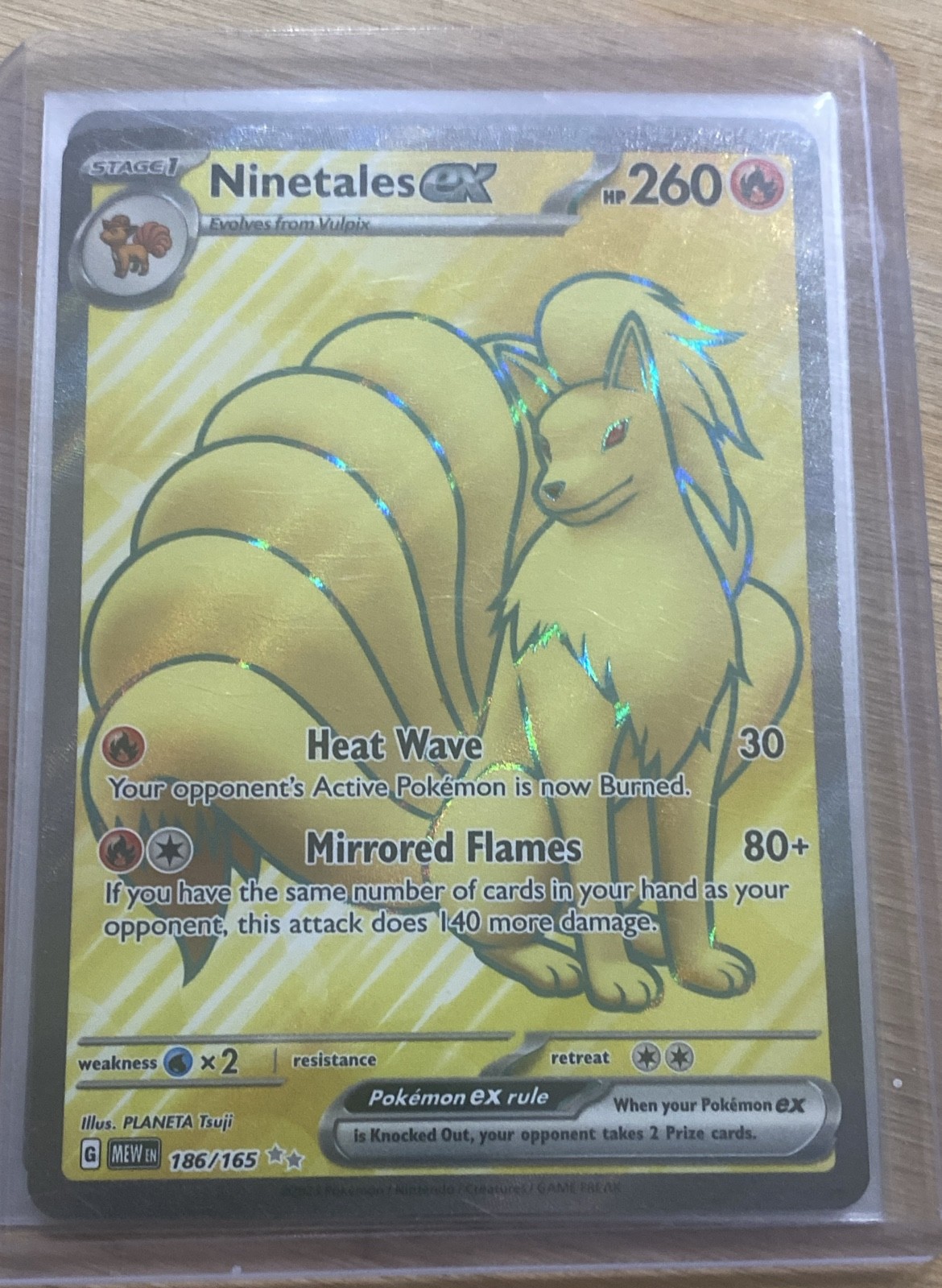Ninetales ex 186/165 Sv: Scarlet & Violet 151 Holo Ninetales ex 186/165 Sv: Scarlet & Violet 151 Holo