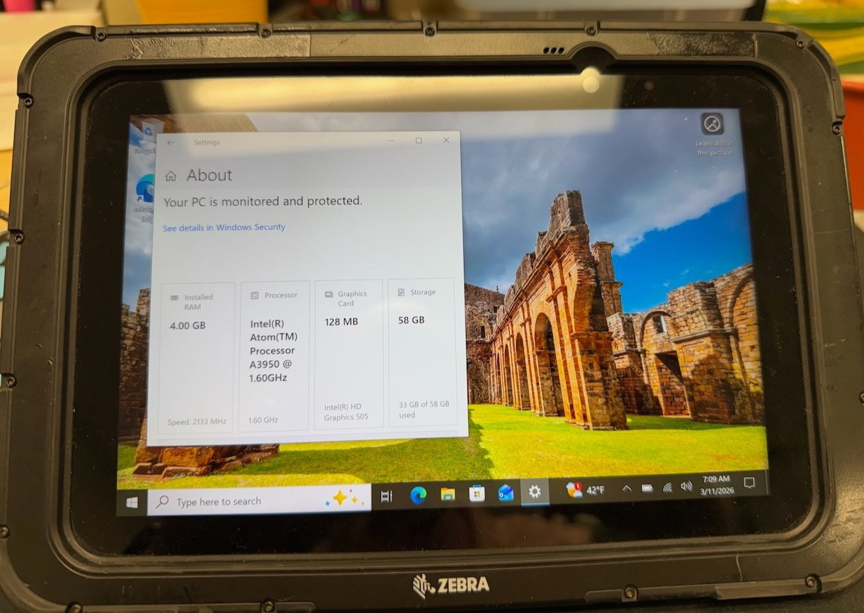 Mobile terminal Tablet Zebra Enterprise ET51 ET51AE-W12E, 8.4inch, BT, WiFi