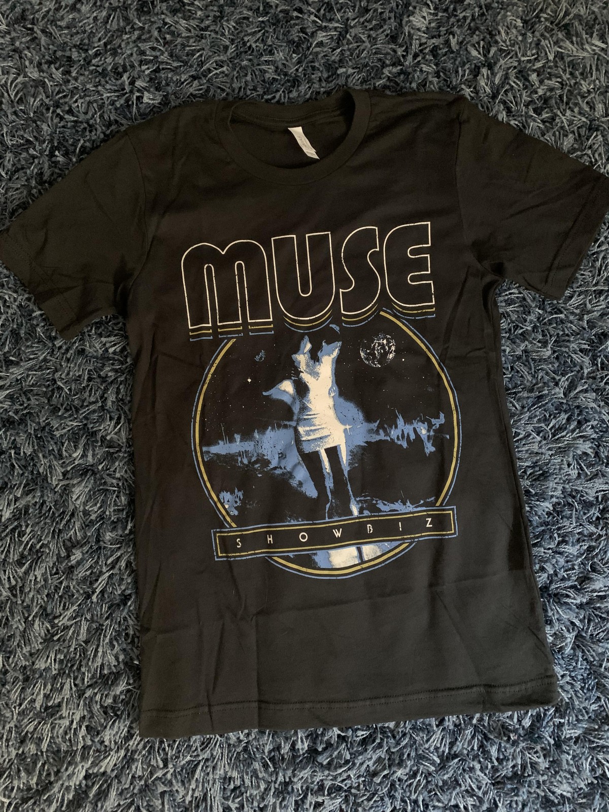 Vtg Muse Rock band Basic Black Unisex T shirt Short Sleeve tee NH28329