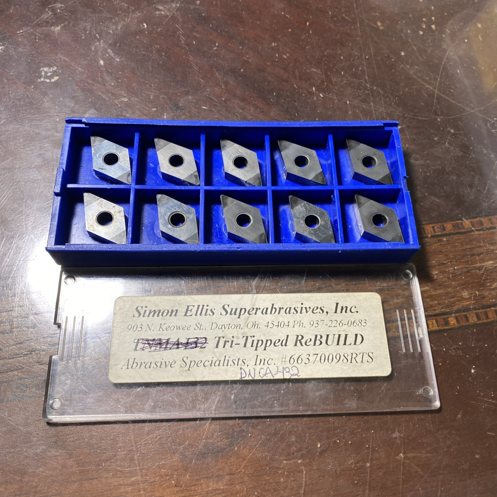 Qty.10 Simon Ellis DNGA432 CBN Tipped Insert D-T (E21)