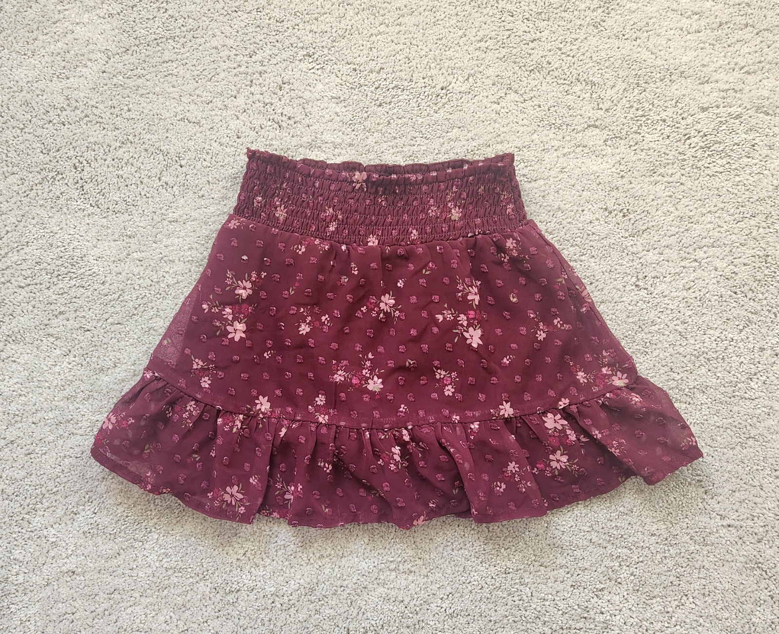 Gymboree sz 6 Autumn Skort Flowers Maroon Pink Girls Gymboree sz 6 Autumn Skort Flowers Maroon Pink Girls