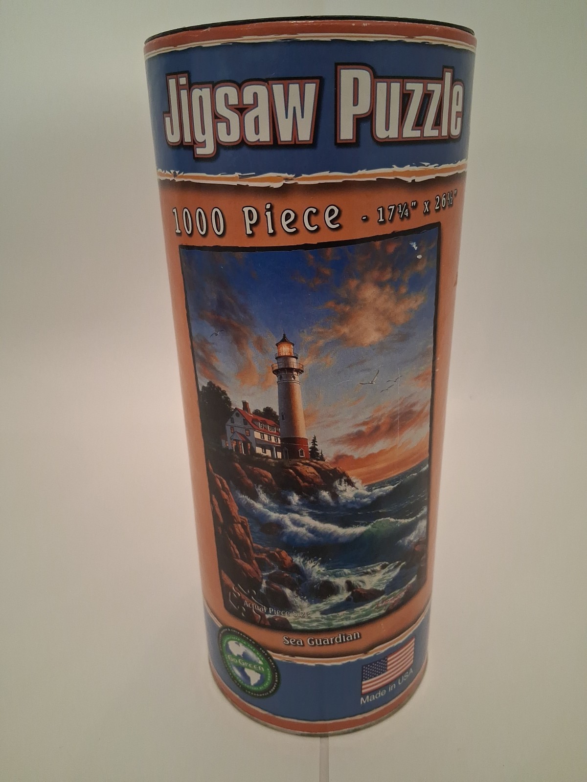 Vintage 2007 Serendipity Puzzle Co Sea Guardian 1000 Pc Lighthouse Canister New