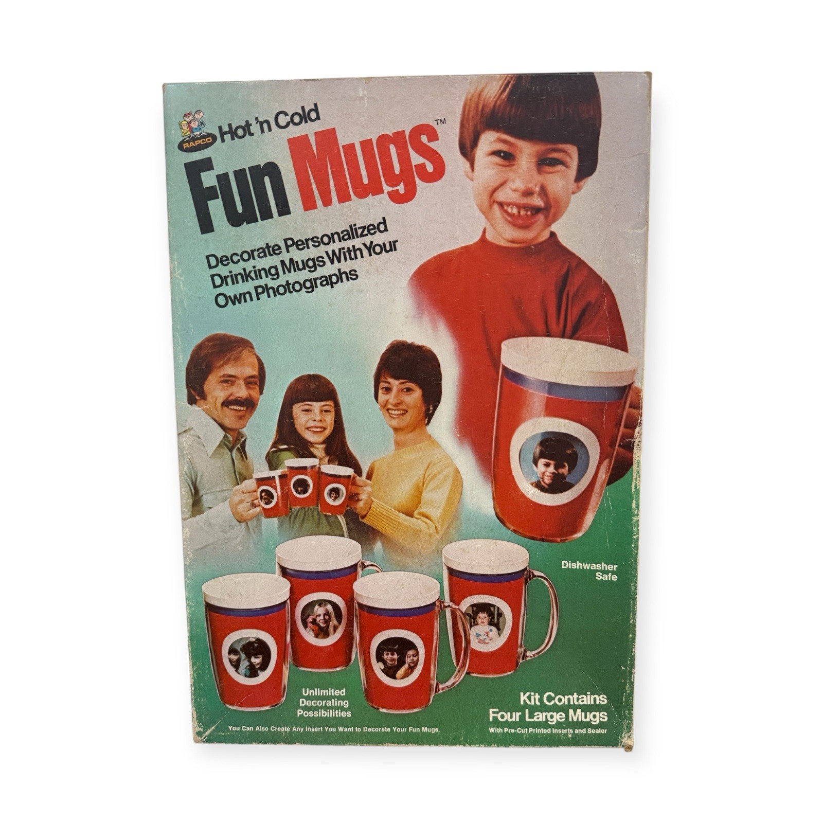 RARE Vintage 1970\'s Hot \'n Cold Fun Mugs - Made In USA - New Open Box