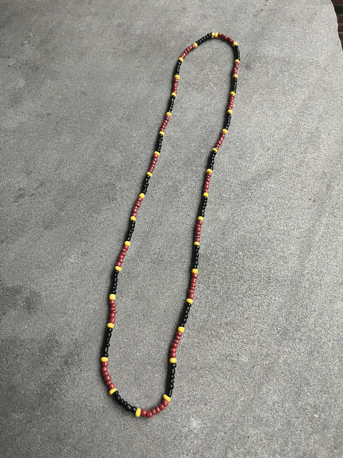 Eastern Coral Snake- Handmade glass seed bead Necklace approx. 28”