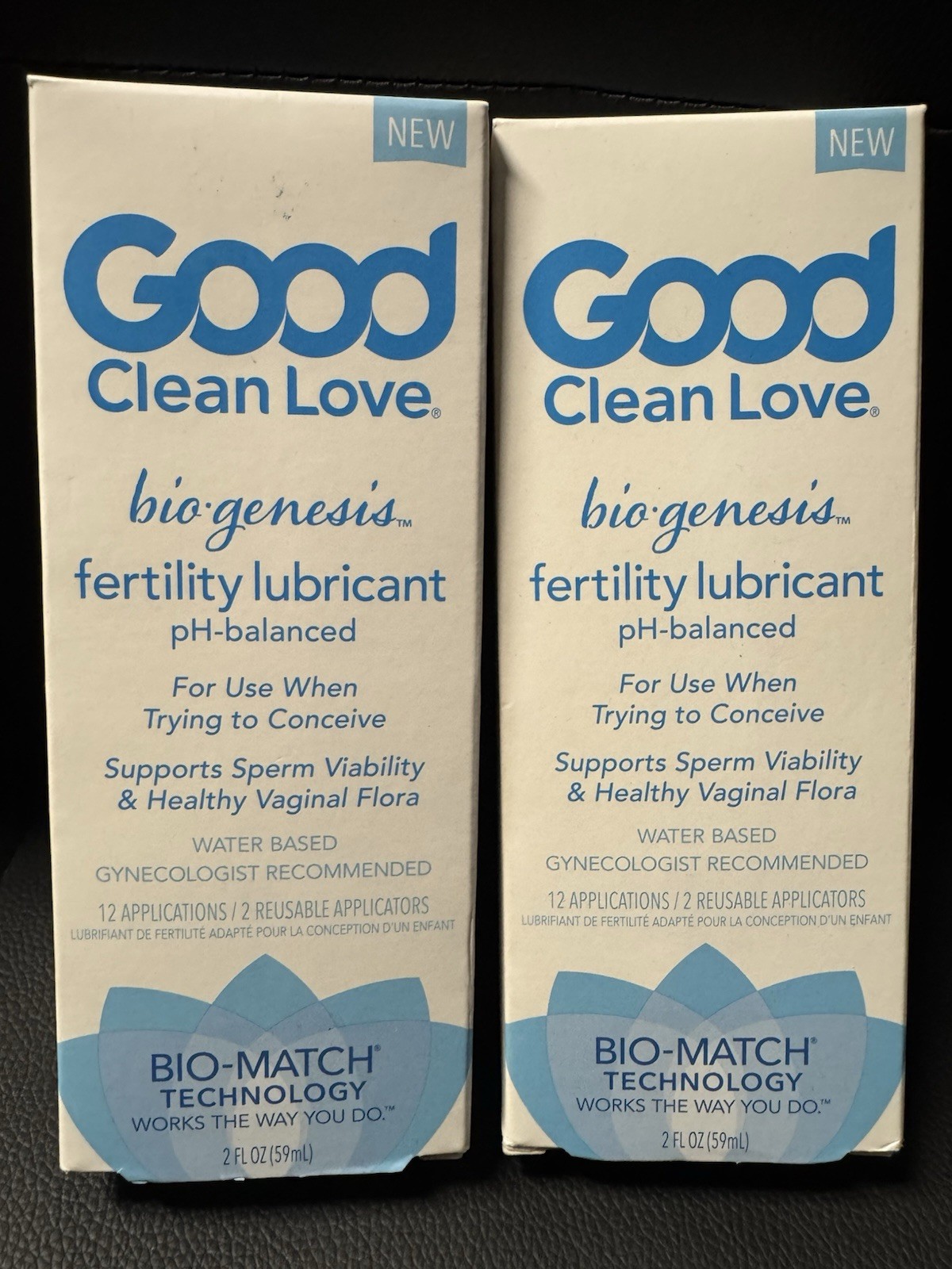 2 Pack Good Clean Love BioGenesis Fertility Lubricant PH Balanced 2oz New 2 Pack Good Clean Love BioGenesis Fertility Lubricant PH Balanced 2oz New