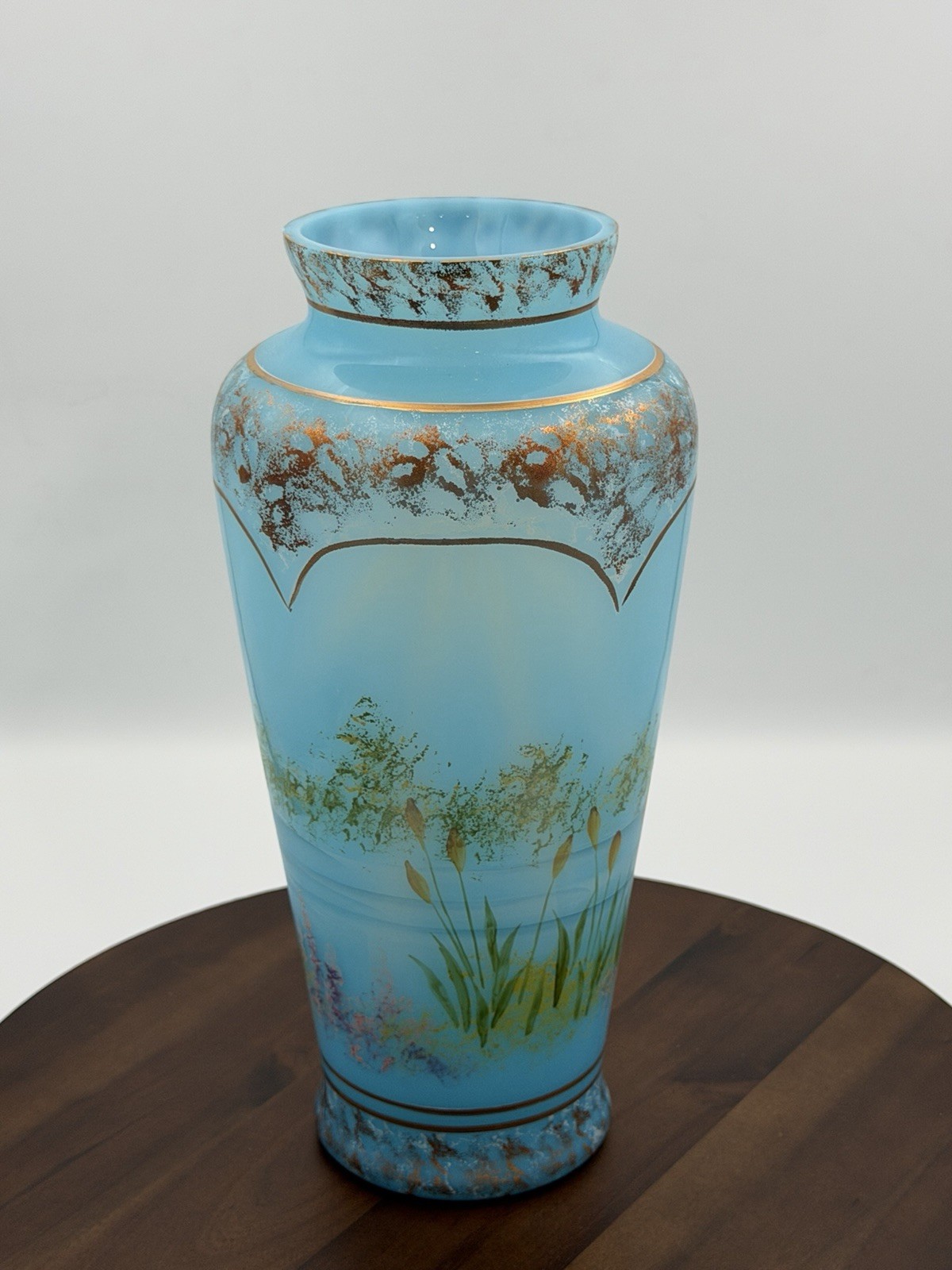 Fenton “After The Rain” Hand Painted M.Kibbe Mint Condition~ RARE