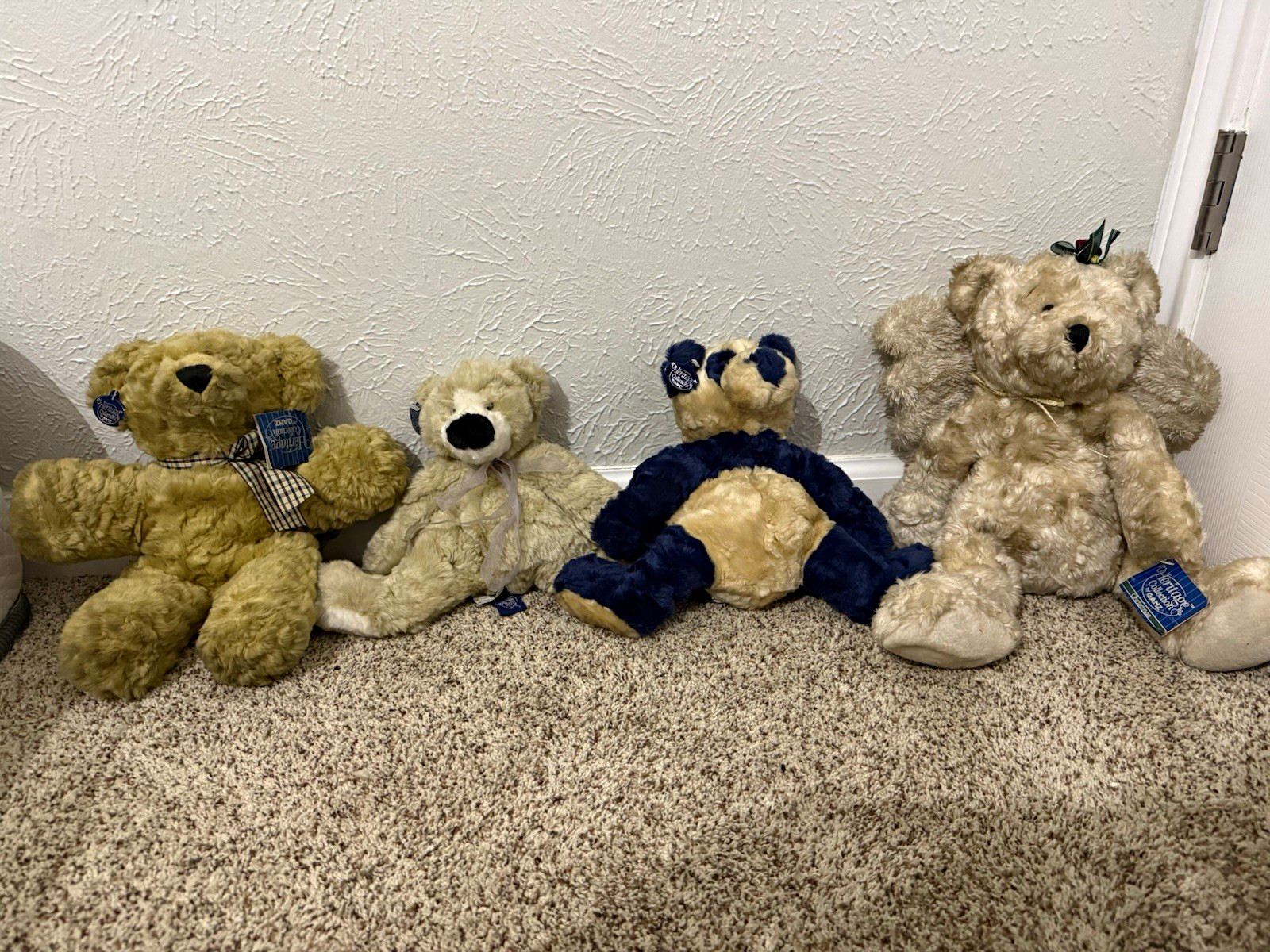 Vintage GANZ Cottage Collectibles Teddy Bear Plush Lot of 4 Maize Cormick Madiso