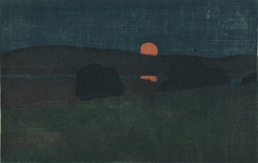 Félix Vallotton : Sunset at Honfleur : Symbolist Landscape Art Print