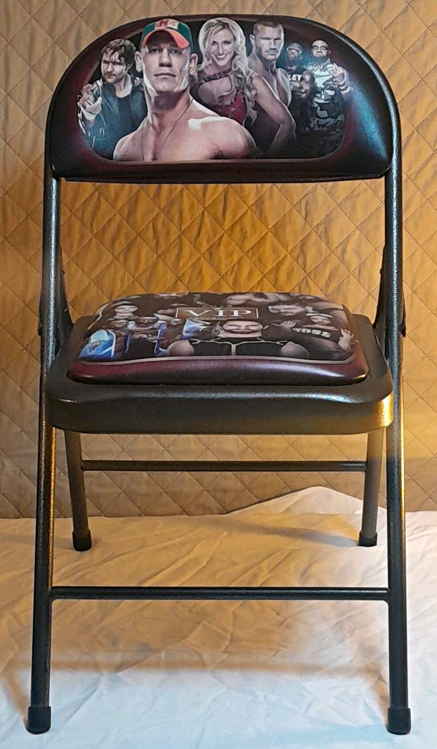 Benjamin Satterley WWE VIP Experience Wrestling Folding Chair Black Red Benjamin Satterley WWE VIP Experience Wrestling Folding Chair Black Red