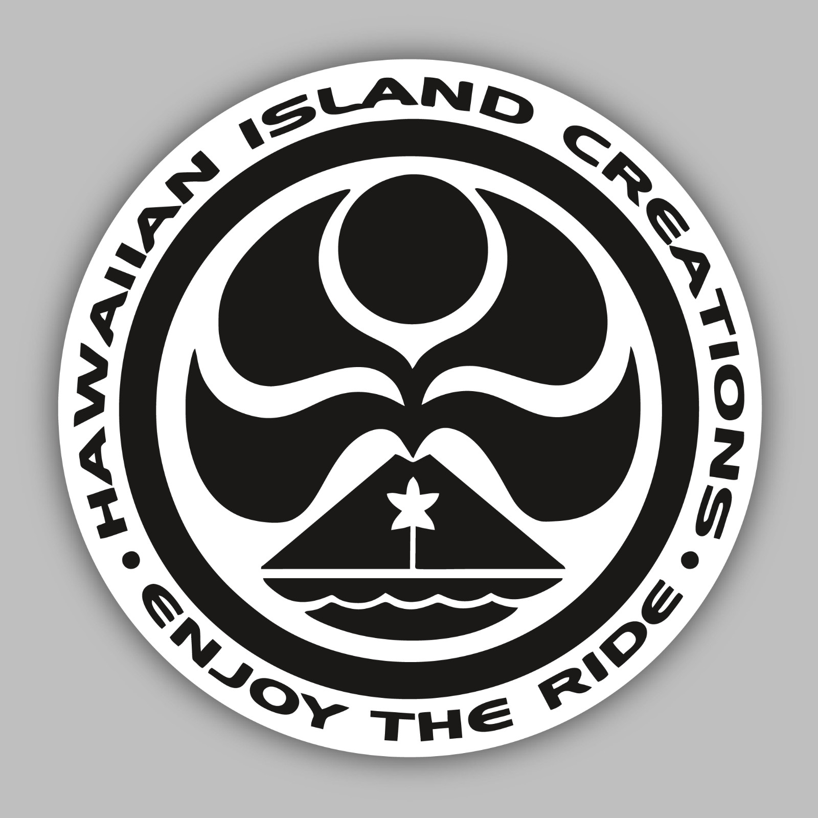 Hawaiian Island Creations Vinyl Sticker/Decal - HIC Surf -Boardshorts -Bikinis 