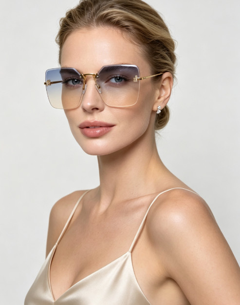 FENDI FE4082U Rimless Gradient Sunglasses Model:FE4082U, Size:59-15-135 FENDI FE4082U Rimless Gradient Sunglasses Model:FE4082U, Size:59-15-135