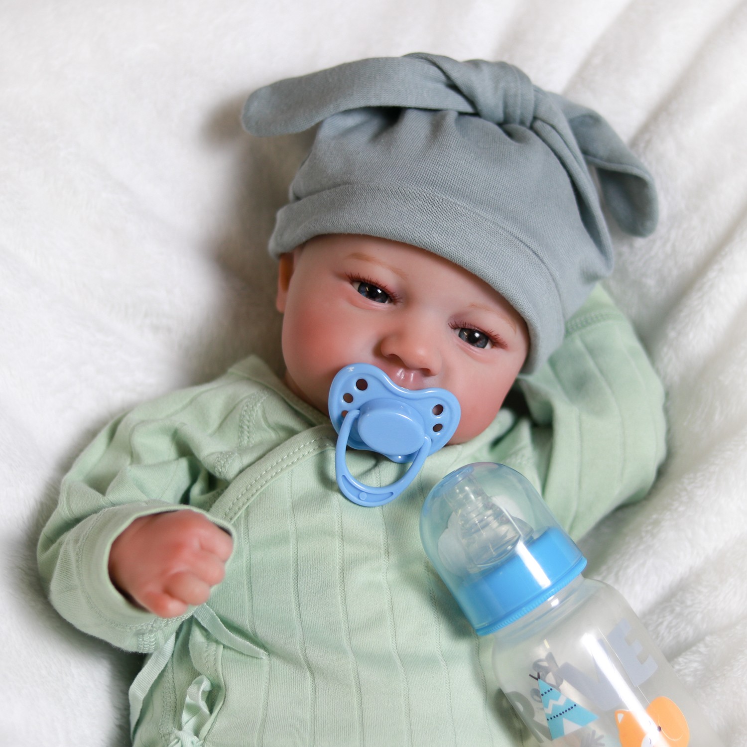 Realistic Reborn Dolls Newborn Baby Boy Vinyl Silicone Lifelike Bebe Xmas Gift