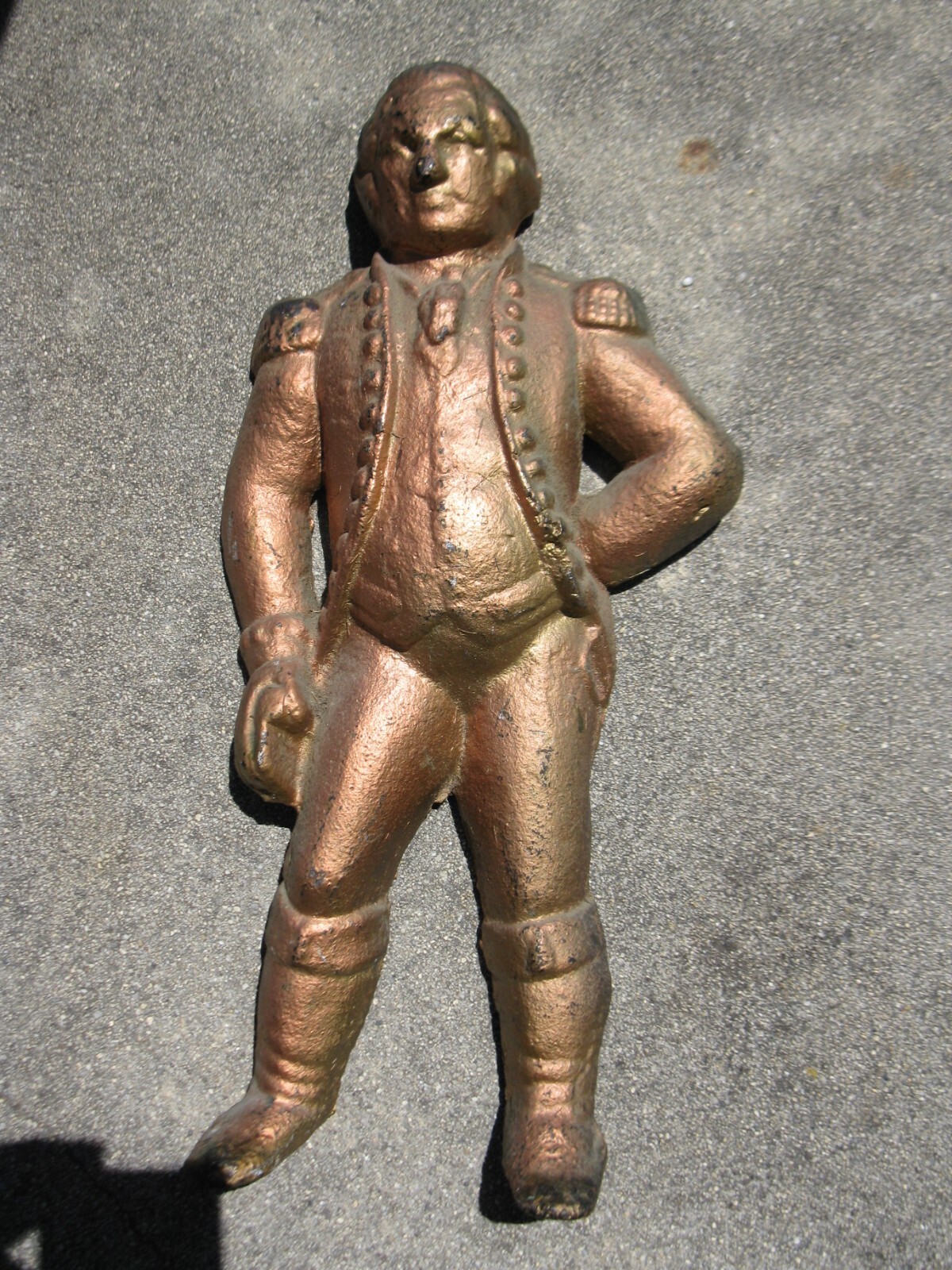 One Antique Cast Iron George Washington Figure Andiron Fire Dog AS IS REPAIR One Antique Cast Iron George Washington Figure Andiron Fire Dog AS IS REPAIR