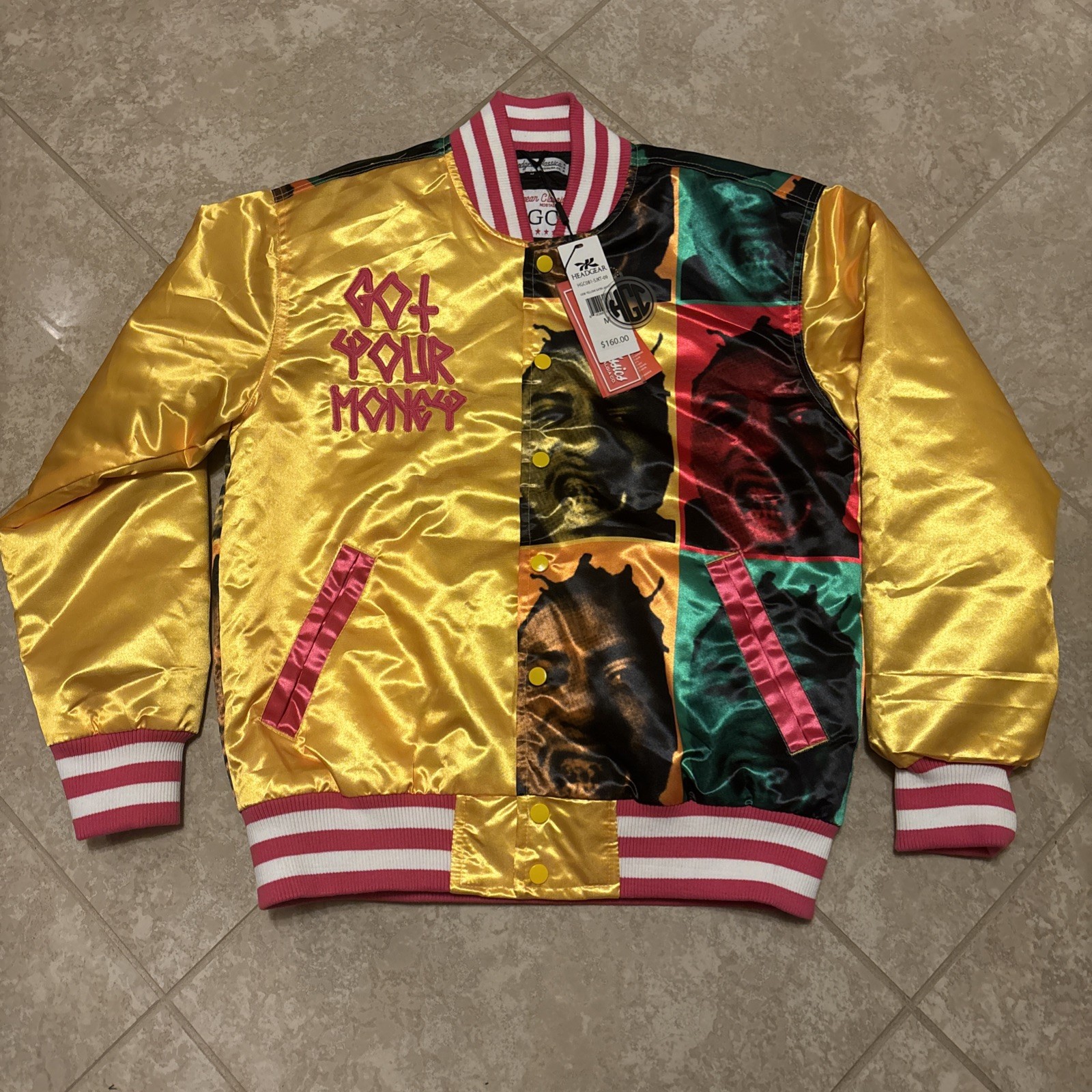 Headgear Classics Wu-Tang Clan Satin Jacket Old Dirty Bastard Yellow Medium Headgear Classics Wu-Tang Clan Satin Jacket Old Dirty Bastard Yellow Medium