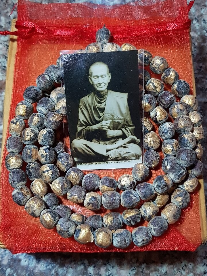 Necklace 108 Mala Prayer Beads Somdej Toh Wat Phra Kaew Rosary Talisman Amulet