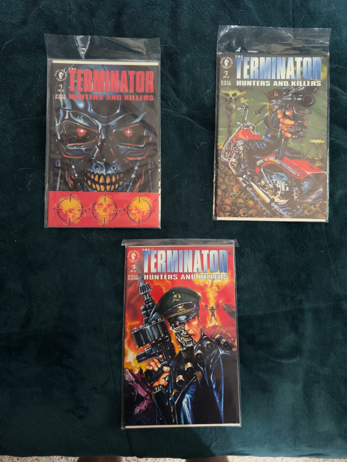 THE TERMINATOR HUNTERS AND KILLERS #1-3 COMPLETE SET ~ VF/NM 1992 DARK HORSE
