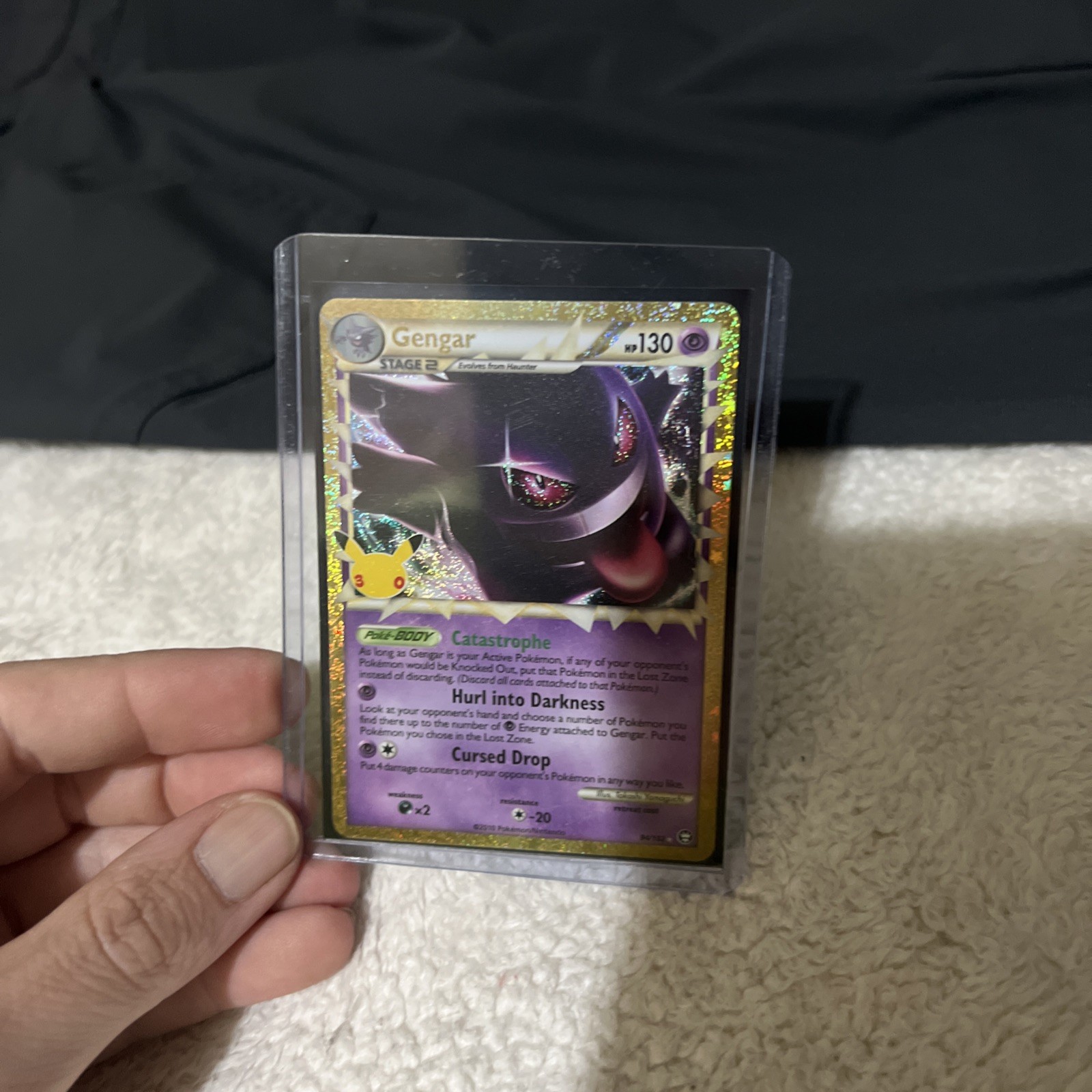 Pokémon Gengar Prime 94/102 card 30th Anniversary 2010 Gold Boarder MINT🔥
