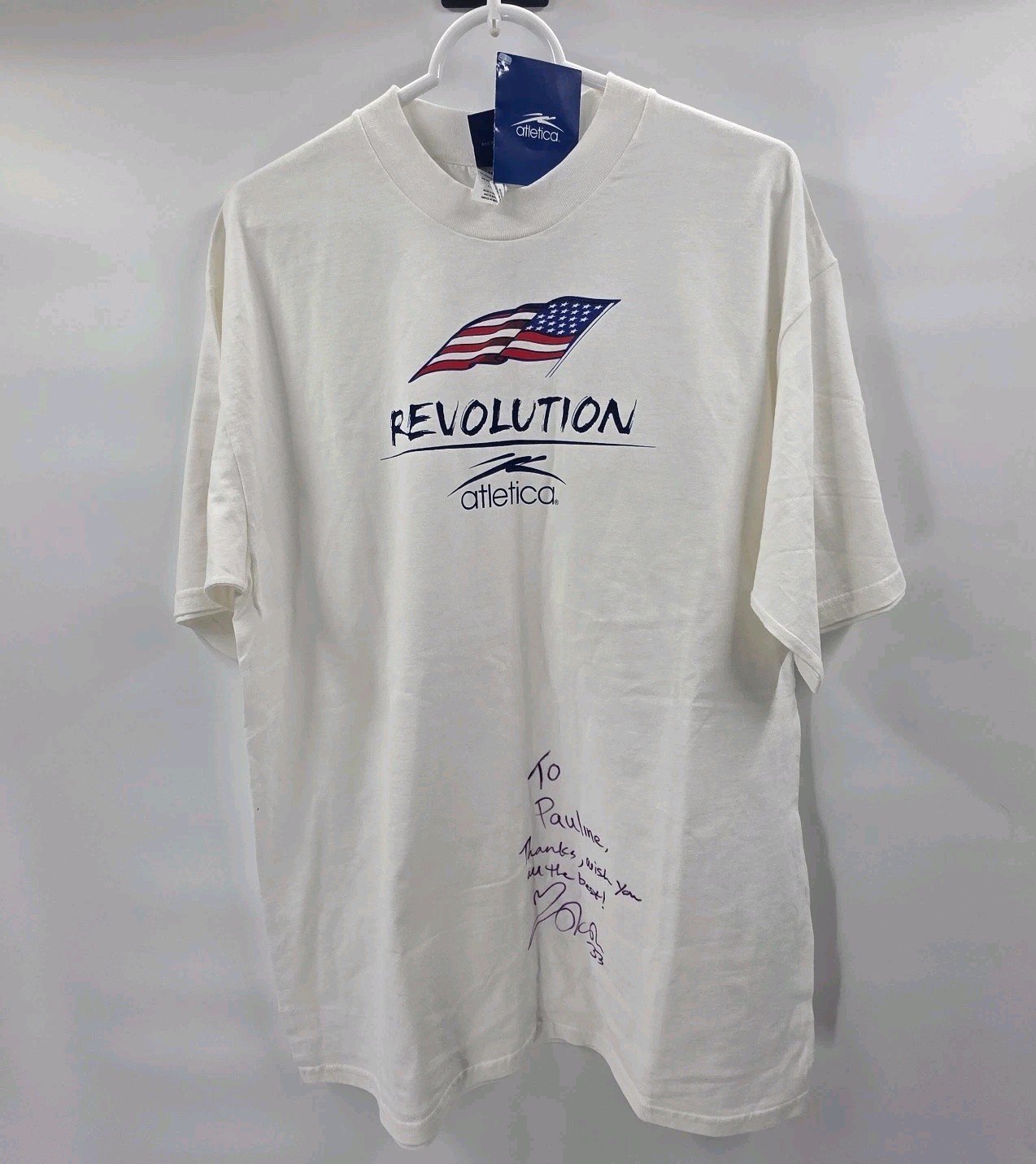 VINTAGE ATLETICA NEW ENGLAND REVOLUTION SHIRT NEW DEADSTOCK MENS XL AUTO #33 90s