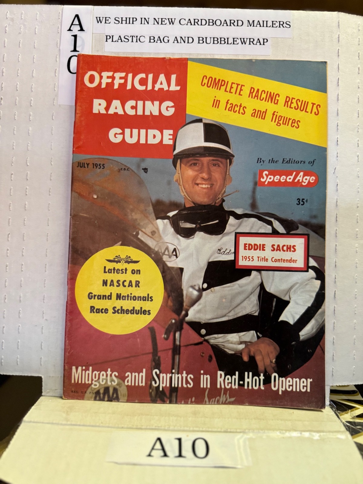 Vintage Speed Age Official Racing guide  Magazine July 1955