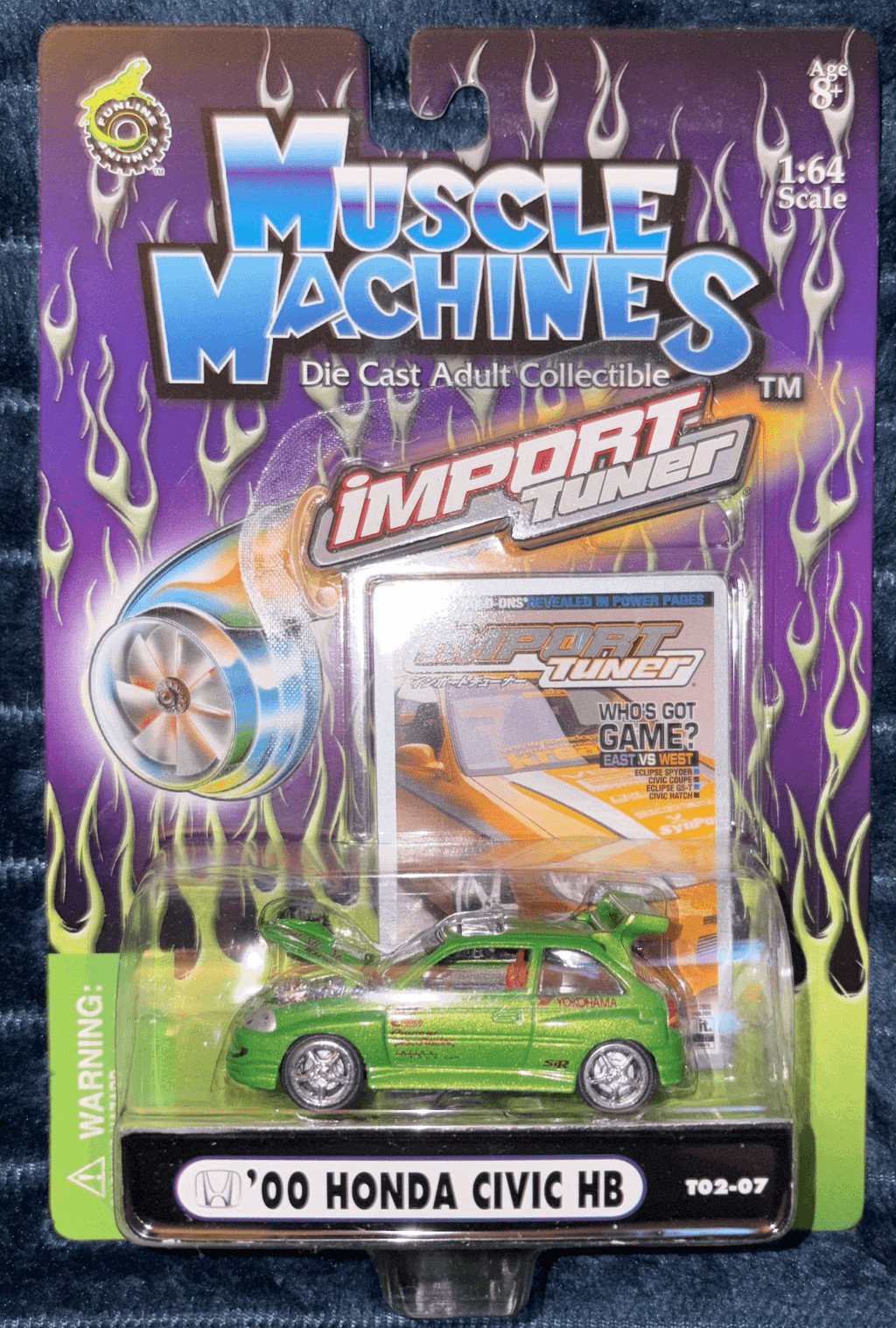 Muscle Machines Import Tuner \'00 Honda Civic HB (Model T02-07) die-cast car by F Muscle Machines Import Tuner \'00 Honda Civic HB (Model T02-07) die-cast car by F