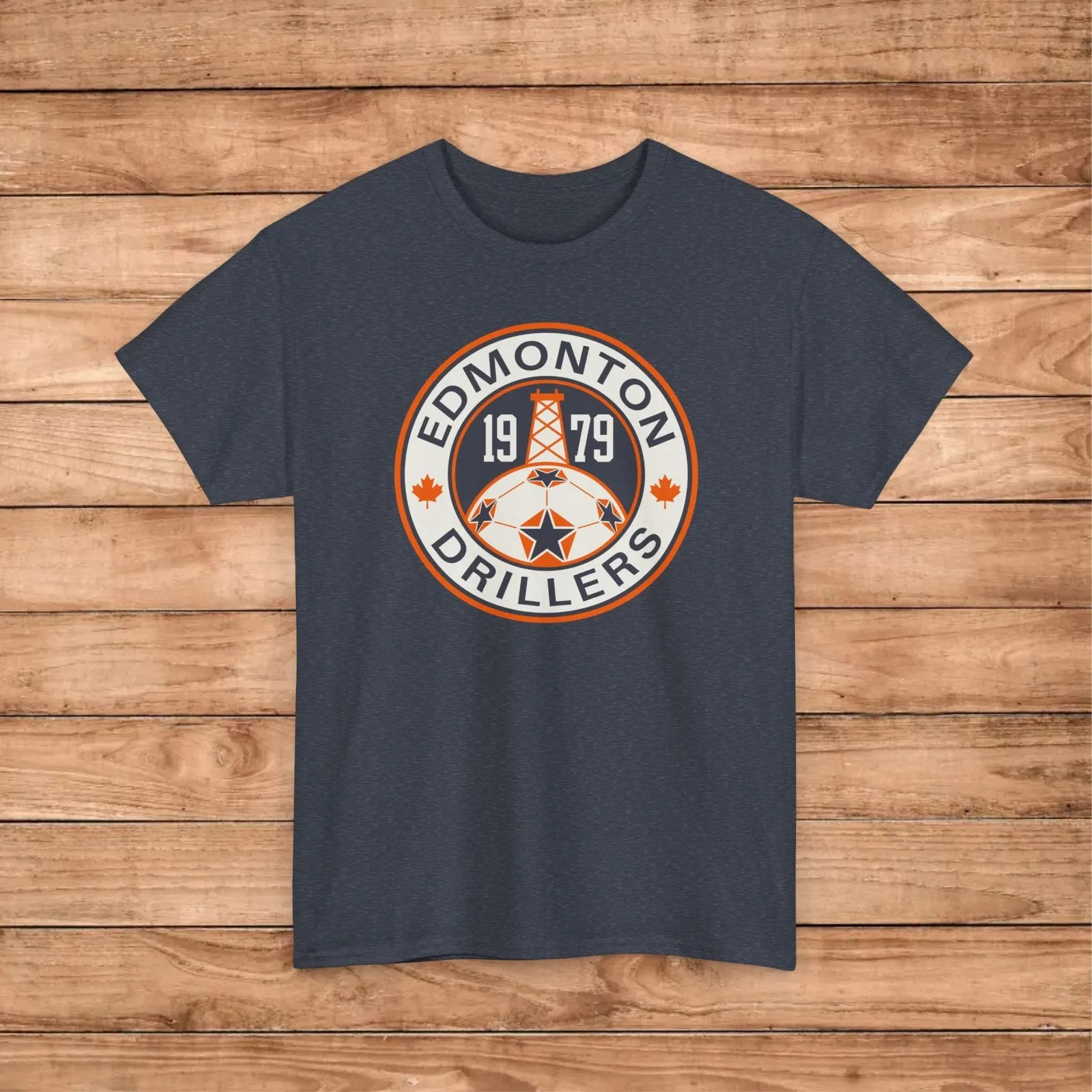 Edmonton Drillers 1979 Vintage Circle Soccer Premium Unisex T-Shirt - Oiler Edmonton Drillers 1979 Vintage Circle Soccer Premium Unisex T-Shirt - Oiler