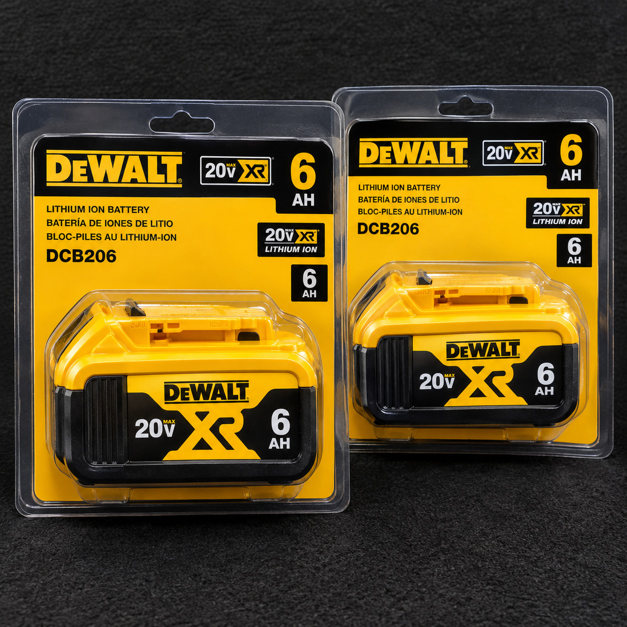 2PCS New Dewalt DCB206 20V Max XR 6.0Ah Lithium Ion Batteries Li-ion