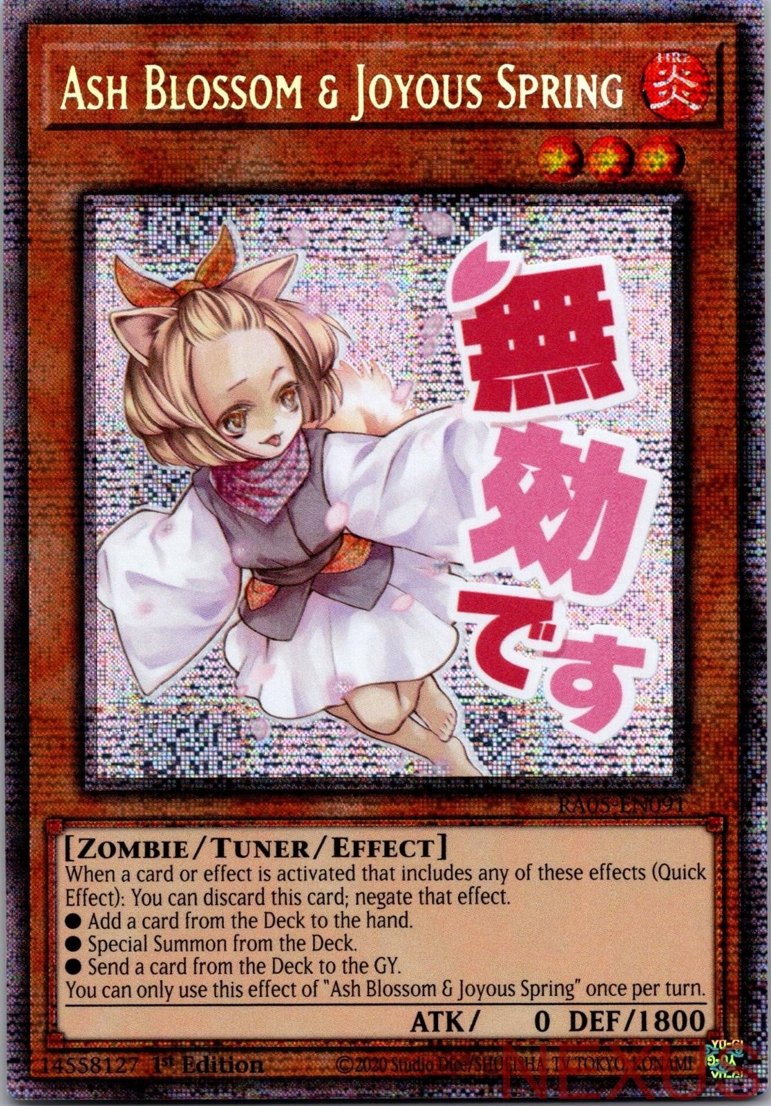 Ash Blossom & Joyous Spring (Starlight Rare) RA05-EN091 1st Edition NM Ash Blossom & Joyous Spring (Starlight Rare) RA05-EN091 1st Edition NM