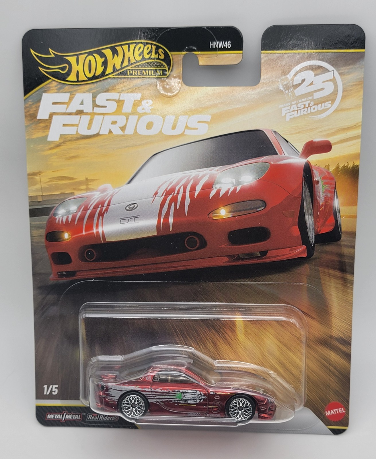 Hot Wheels 2026 Premium Fast and Furious 1995 Mazda RX-7 Rare Chase Metallic Red