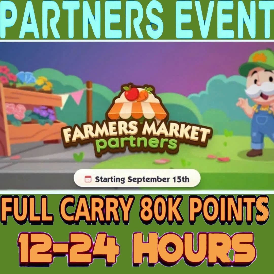 1 slot Mono-poly_g0 Partner_Farmer’s-Market Partners - full carry 80k points--