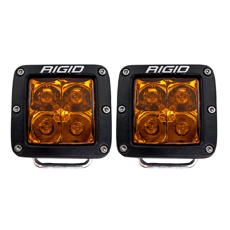 Rigid Industries D-Series Spot w/ Amber PRO Lens (Pair) 20252 Rigid Industries D-Series Spot w/ Amber PRO Lens (Pair) 20252
