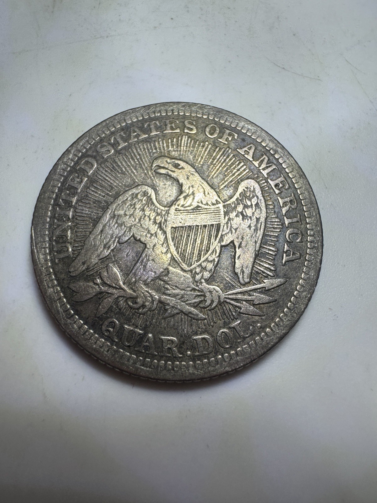 1853 Vintage Seated Liberty Quarter Dollar Love Token Engraved 1853 Vintage Seated Liberty Quarter Dollar Love Token Engraved