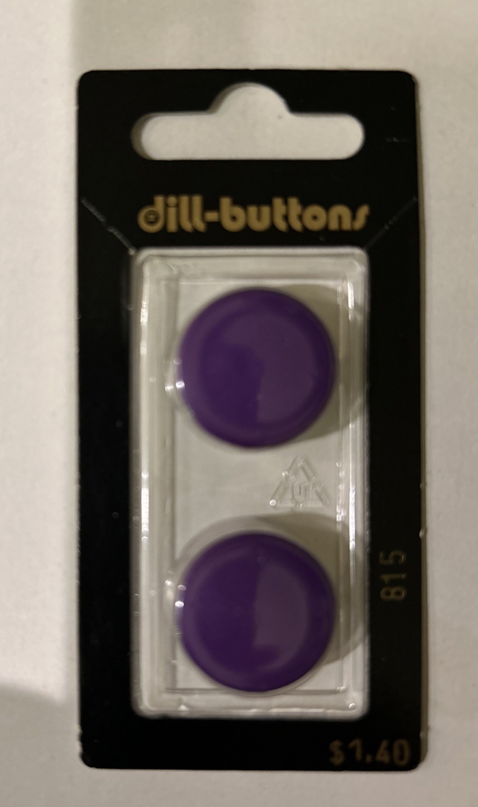 VTG dill-buttons Purple (815) Shank 3/4” (20 MM) 2-pack Germany Washable NEW