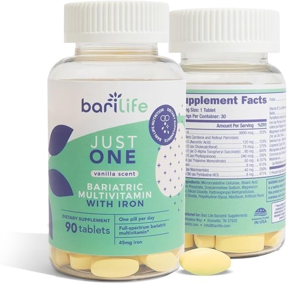 Bari Life Just One Bariatric Multivitamin with Iron, 90 Count, Once Daily