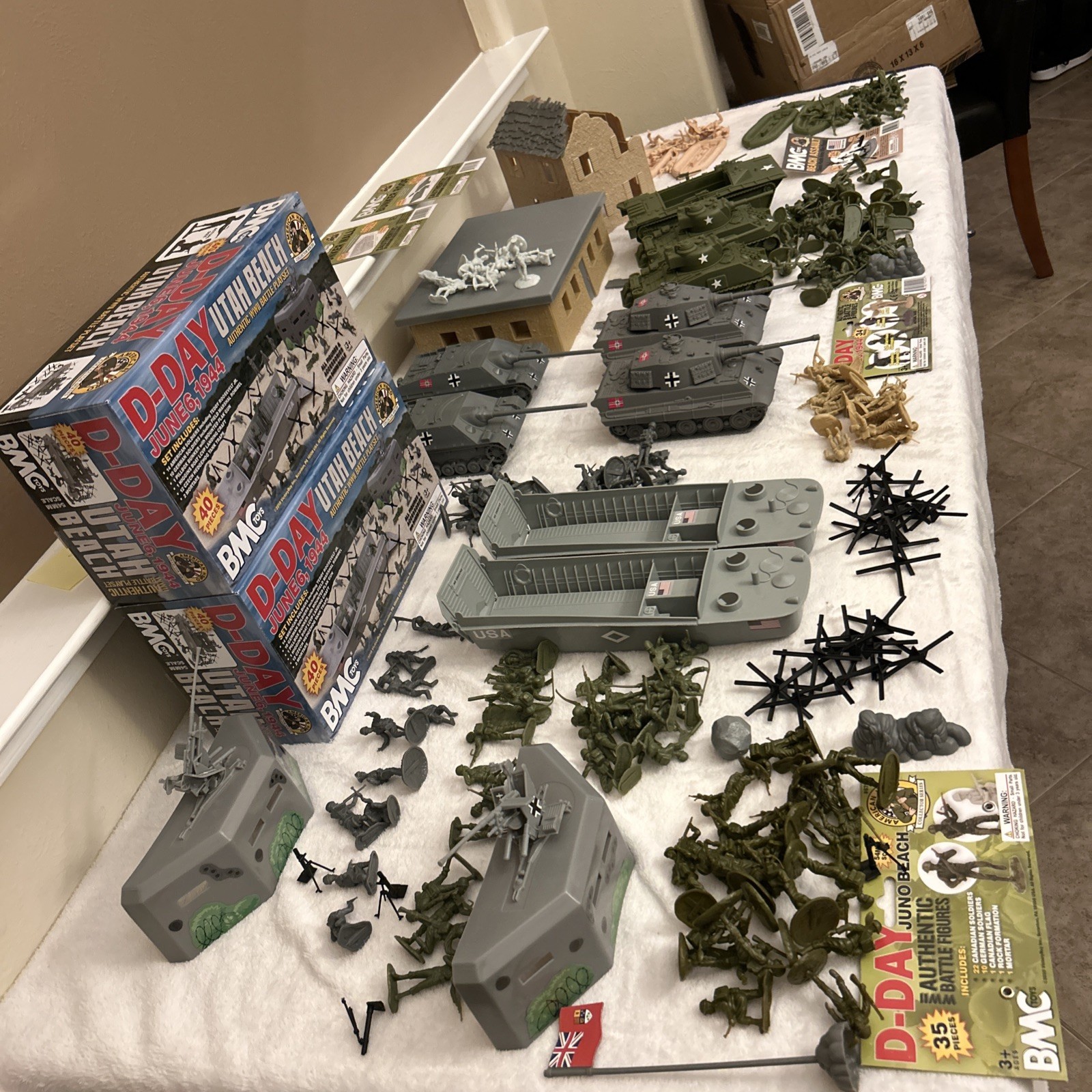 BMC WW2 Huge Lot D-Day Utah Beach Juno Beach Tanks, Bunker Building, Farmhouse BMC WW2 Huge Lot D-Day Utah Beach Juno Beach Tanks, Bunker Building, Farmhouse