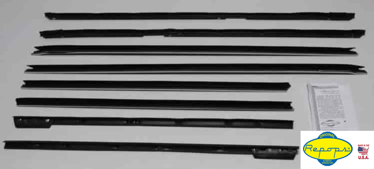 65 66 Cadillac Deville 2D Hardtop Door Window Felt Fuzzies Rubber Seal 8 Pc Kit 65 66 Cadillac Deville 2D Hardtop Door Window Felt Fuzzies Rubber Seal 8 Pc Kit
